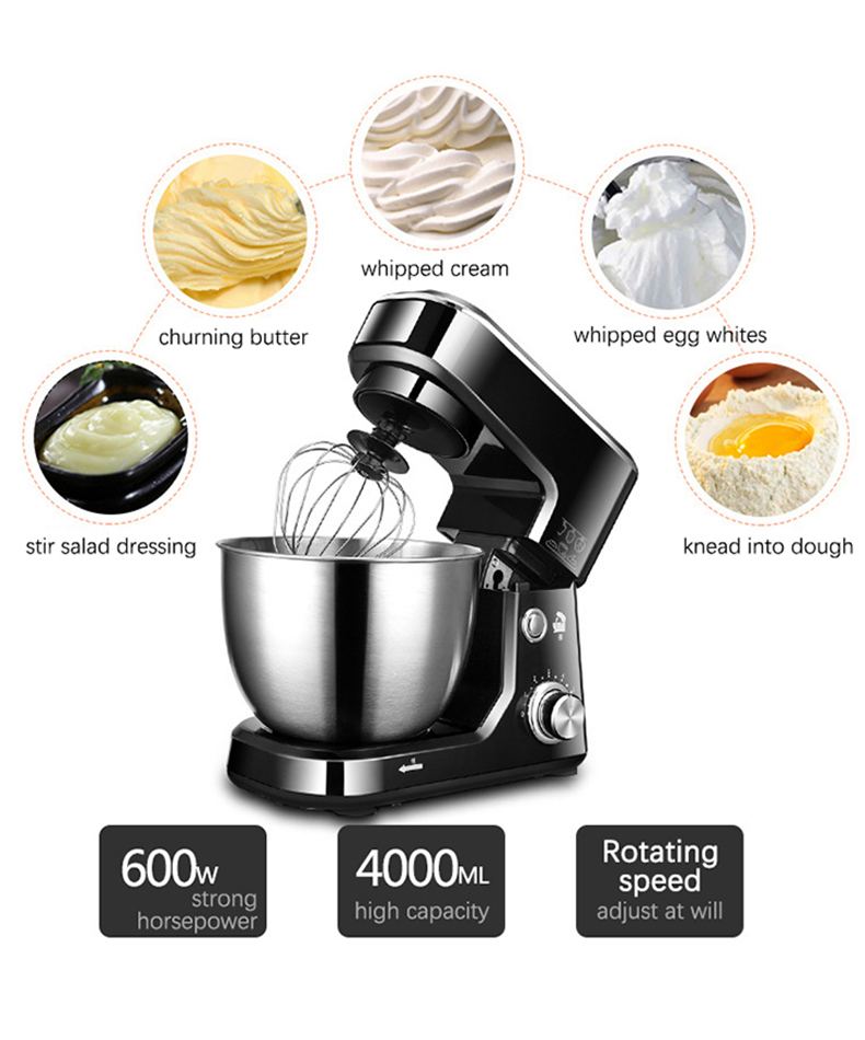 4L Black Stand Mixer For Cake 9