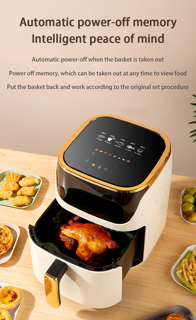 Automatic power off intelligent air fryer