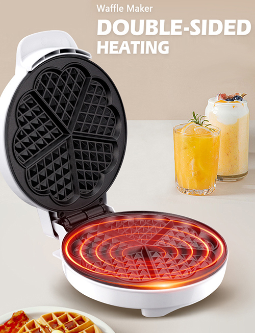 Balanced heating waffle cake machine