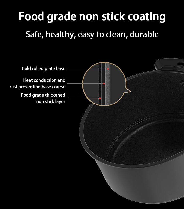 Non stick coated air frying pan