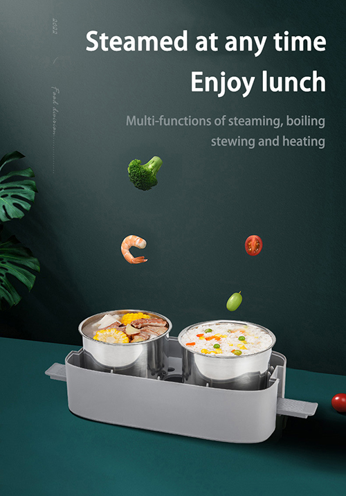 Electric lunch box for heating vegetables