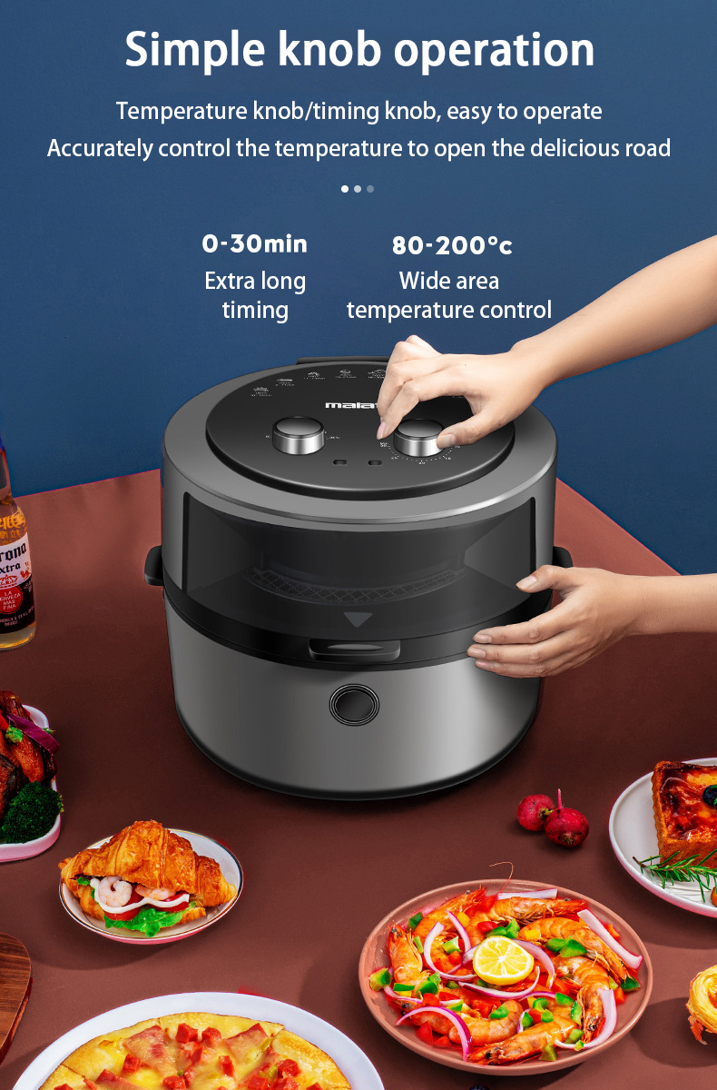 Time and temperature controlled air fryer