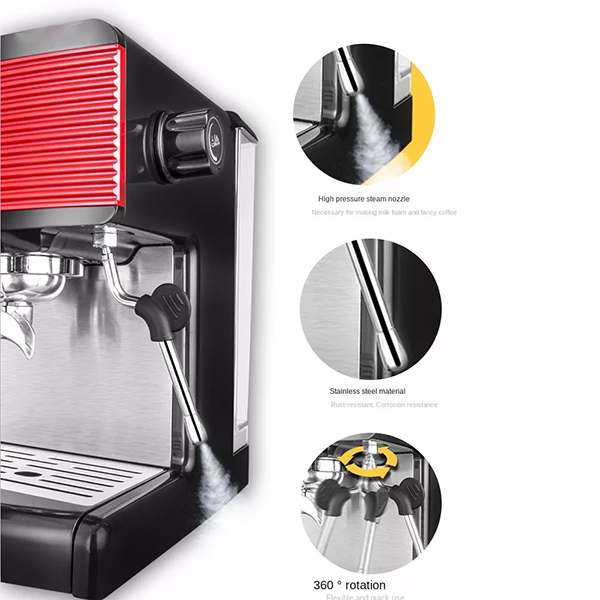 coffee machine with milk steamer