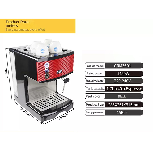 ground coffee machine with milk frother