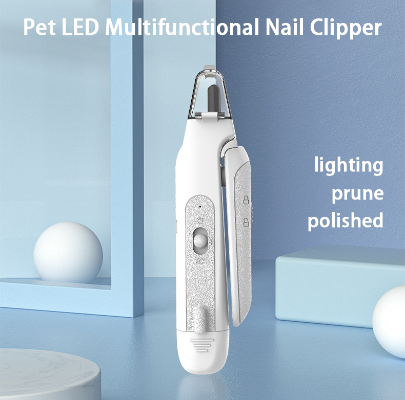 pet multifunctional led nail clipper
